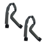QCAA Extra Heavy Storm Door Chain Check, 25-1/2 Length, Solid Brass Bracket, Matte Black, 304 Stainless Steel Hook, Grey Texture