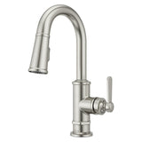Pfister, GT572TDS, Port Haven 1.8 GPM Single Hole Pull Down Bar Faucet, Stainless Steel
