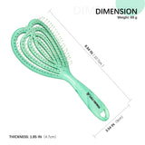 Eagle Fortress Curved Vented Hair Brush Green