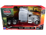 Peterbilt 379 Truck Tractor Silver Metallic Long Haul Trucker 1/32 Diecast Model by New Ray