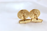 St. Benedict Cufflinks in Gold Vermeil