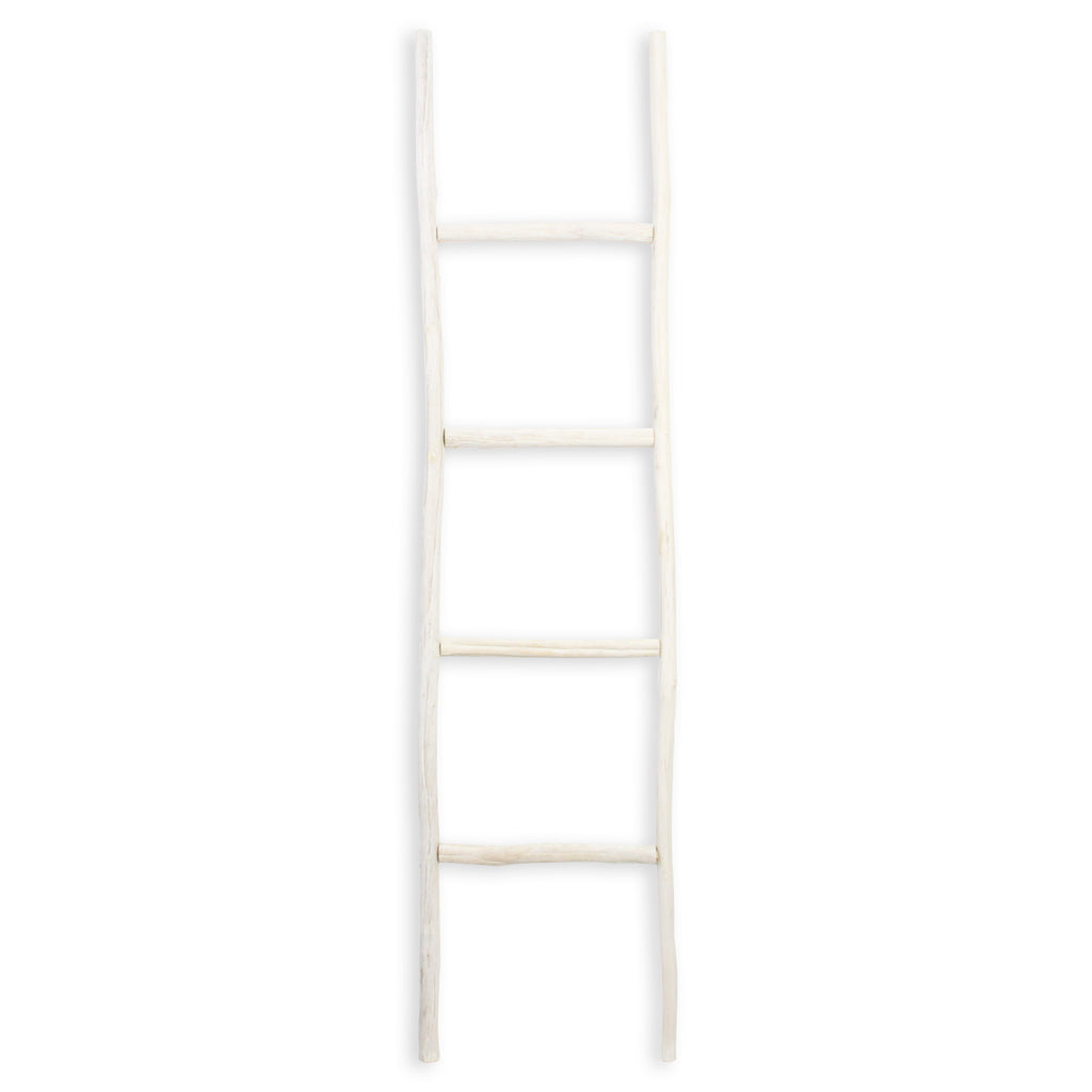 Theron White Wash Wood Ladder
