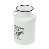 Vittorio White Lacquer Style Decorative Bovine Milk Jug - Small
