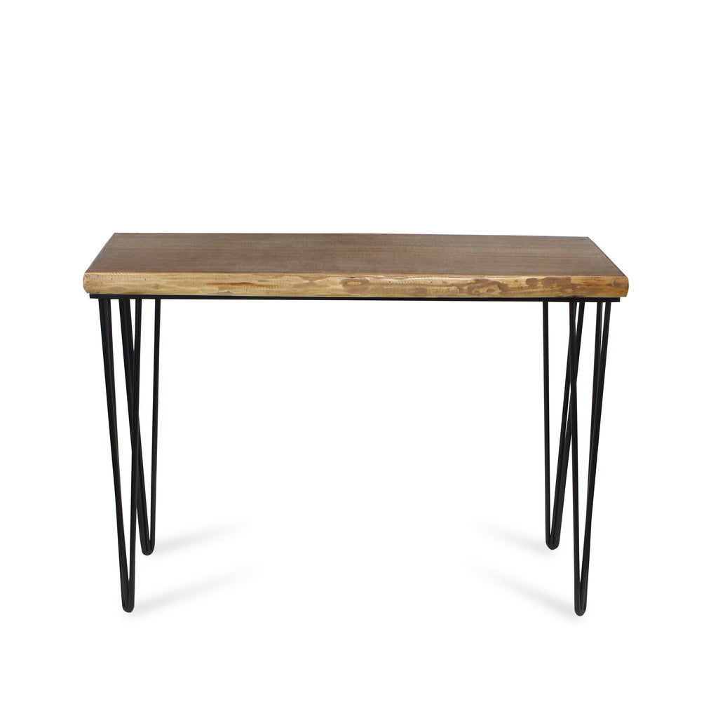 Sabella Rectangular Wood Table & Metal Legs