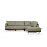 Sectional Sofa Airy Green Leather
