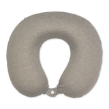 Bucky Jersey Stripe - Memory Foam Neck Pillow - Taupe Stripe