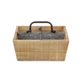Renee Wood & Metal 4 Slot Caddy - Brown