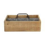 Paolo Wood & Metal 6 Slot Caddy - Brown