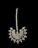 DJET95 Subhana silver plated chandbali earrings tika set ( READY TO SHIP )