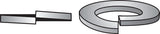 Galv Split Lockwash 1/4 (Pack Of 1)