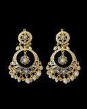 DNS202 sapphire pearl jadau necklace set with tika ( SHIPS IN 3 WEEKS )