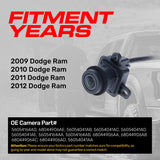 Dodge Ram (2009-2012) OEM Replacement Backup Camera OE Part #56054041AD, 56054041AE, 56054164AD, 68044906AD, 68044906AE