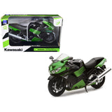 2011 Kawasaki ZX14 Ninja Green Motorcycle Model 1/12 by New Ray