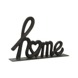Roven Cast Iron Calligraphic Home Table Decor - Black