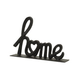 Roven Cast Iron Calligraphic Home Table Decor - Black