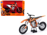 KTM 450 SXF Dirt Bike Orange and White 1/10 Diecast Motorcycle Model by New Ray