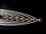BR310 Bridal jadavi lacha , satlada in moissanite and emeralds ( SHIPS IN 5 WEEKS )