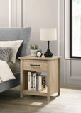 Celeste 20W Light Oak Finish 1-Drawer Nightstand Bedside Table