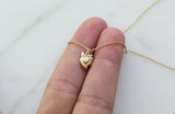 Tiny Sacred Heart 14k Gold