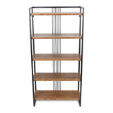 Lauxel 5 Tier Metal Framed Wood Shelf