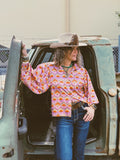 Room At The Top Balloon Sleeve Button Up Blouse
