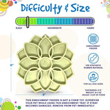 Mandala Softie eTray Shallow Slow Feeder Dog Bowl with Suction Cups | USA Made