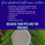 Natural Deodorant for Sensitive Skin, Unscented Ultra-Gentle