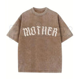 The Matriarch: Mother Gothic Washed Tee – Dark Mystic Graphic Shirt, Vintage Distressed Heavy Cotton Top
