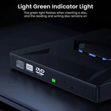 6-in-1 Portable USB 3.0 Ultra-Thin External DVD Recorder Drive
