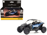 CanAm Maverick X3 X RS Turbo RR Intense Blue and Chalk Gray with Driver Figure 1/32 Diecast Model by BRP Models