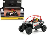 CanAm Maverick Sport XRC 1000R Red and Gray with Driver Figure 1/32 Diecast Model by BRP Models