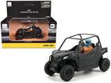 CanAm Maverick Trail DPS 1000 Matt Black with Driver Figure 1/32 Diecast Model by BRP Models