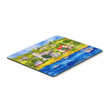 Caroline'S Treasures Harbour Scene With Sailboat Mouse Pad/Hot Pad/Trivet (6031Mp)