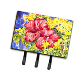 Caroline'S Treasures Flower-Hibiscus Leash Holder Or Key Hooks, Large, Multicolor