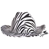 Zebra Print Cowboy Hat (Pack of 6)