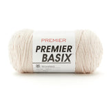 Premier Yarns Basix, Solid Worsted Yarn, Made of Acrylic, Ideal Yarn for Crocheting and Knitting, Crepe, 359 Yards