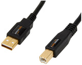 Amazon Basics 24-Pack USB-A to USB-B 2.0 Cable for Printer or External Hard Drive, Gold-Plated Connectors, 6 Foot, Black