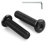 BNUOK M8-1.25 x 30mm Flat Head Hex Socket Cap Screws Bolts 30Pcs, M8 Bolt 304 Stainless Steel Black Zinc Plated, Full Thread, wi