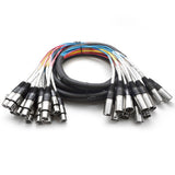 Seismic Audio - 12 Channel XLR Snake Cable - 10 Feet Long - Pro Audio Snake for Live Live, Recording, Studios, and Gigs - Patch,
