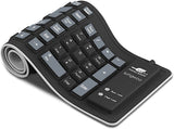 Foldable Silicone Keyboard, USB Wired Rollup Keyboard for PC, Laptop