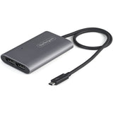 StarTech.com Thunderbolt 3 to Dual DisplayPort Adapter DP 1.4 Dual 4K 60Hz or Single 8K/5K Thunderbolt 3 to DP Adapter TB3 t