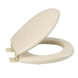 Bath Bliss Extra Soft Standard Round Toilet Seat | Decorative Vinyl Lid | Adjustable Quick Screw Attach NonSlip Hinges | Bathro