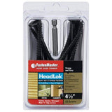 FastenMaster FMHLGM41212 HeadLOK HeavyDuty Flathead Fastener, 41/2 Inches, 12Count , Black