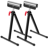 Tandefio 2 Pack Folding Roller Stand 198 LB Height Adjustable Roller Support Stand 27-43 Inch, Heavy Duty Load Capacity, Outfeed