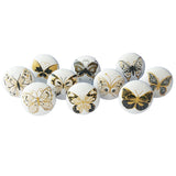 Royal Kraft Vintage Golden and Black Painted Ceramic Pull Knobs for Kitchen Cabinet, Door & Drawer, Wardrobe, Cupboard (Set of 1