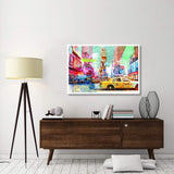 Taxis In Times Square 2.0-Paper Art-50,,X34,,