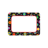 Creative Teaching Press Dots On Black Name Tags Black. 31/2 x 21/2 Inches