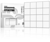 VViViD 11 Sheets Peel and Stick White Gloss Faux Ceramic Square Wall Tiles, Self Adhesive Backsplash 12 x12Kitchen, Bathro