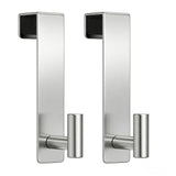 HUFEEOH Over The Door Hooks 2-Pack, Heavy Stainless Steel Coat & Towel Rack, No Drilling Scratch-Free Over Door Hanger Dorm Esse