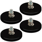 MUTUACTOR Neodymium Rubber Coated Magnets,4PCS Anti-Scratch Mounting Magnets with 1/4-20 Male Thread,35lbs Strong Round Rare Ear